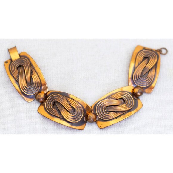 7 inch Copper Elegant Wavy Spiral Bracelet - A24 - Picture 2 of 3